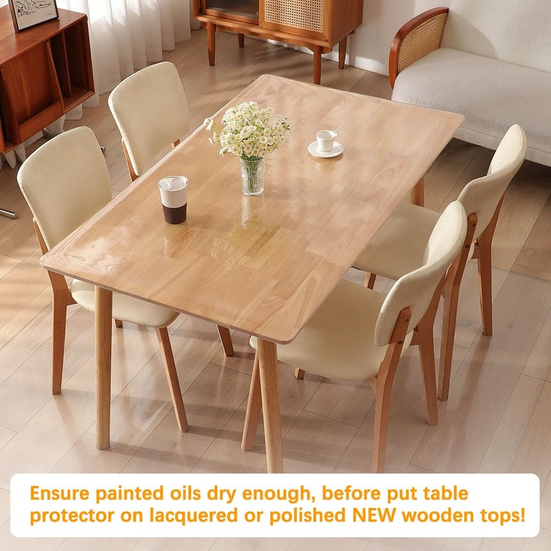 36 x 60 Inch 5ft Clear Plastic Dining Table Protector Desk Pad Mat Waterproof gallery