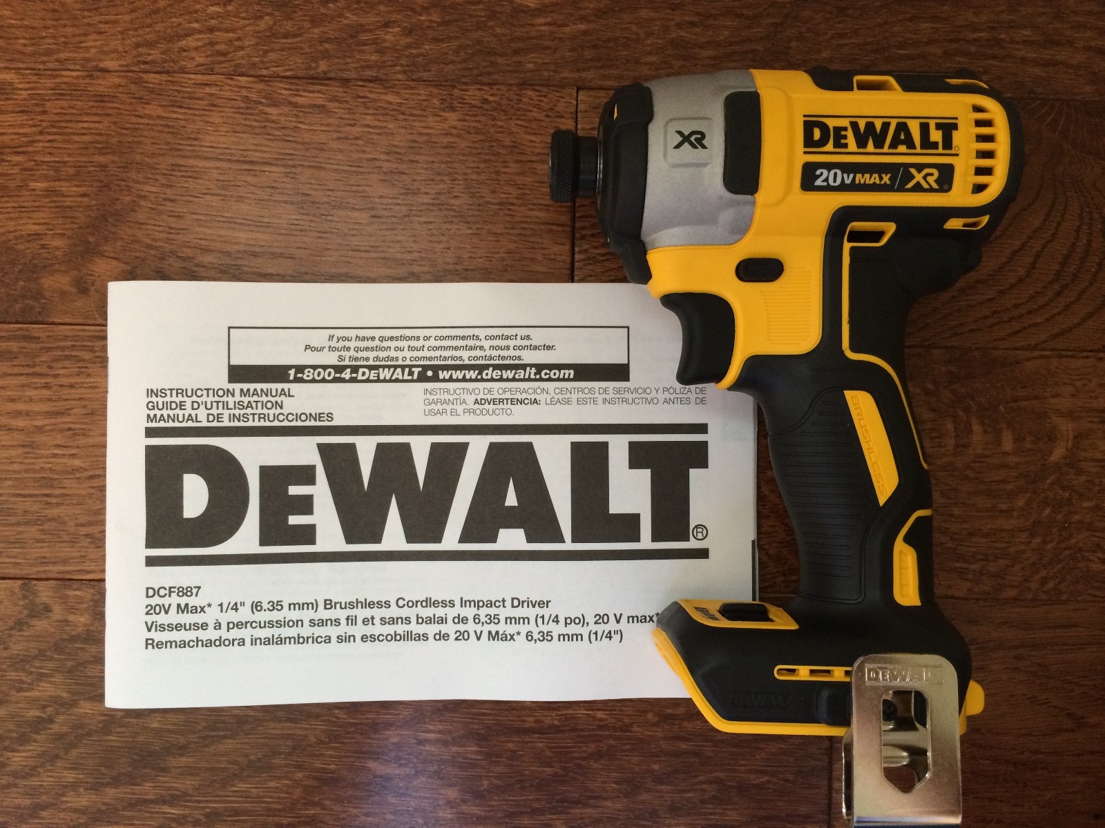 New DeWalt 20 Volt 20v Max XR Brushless Cordless 1/4" Impact Driver DCF887 gallery