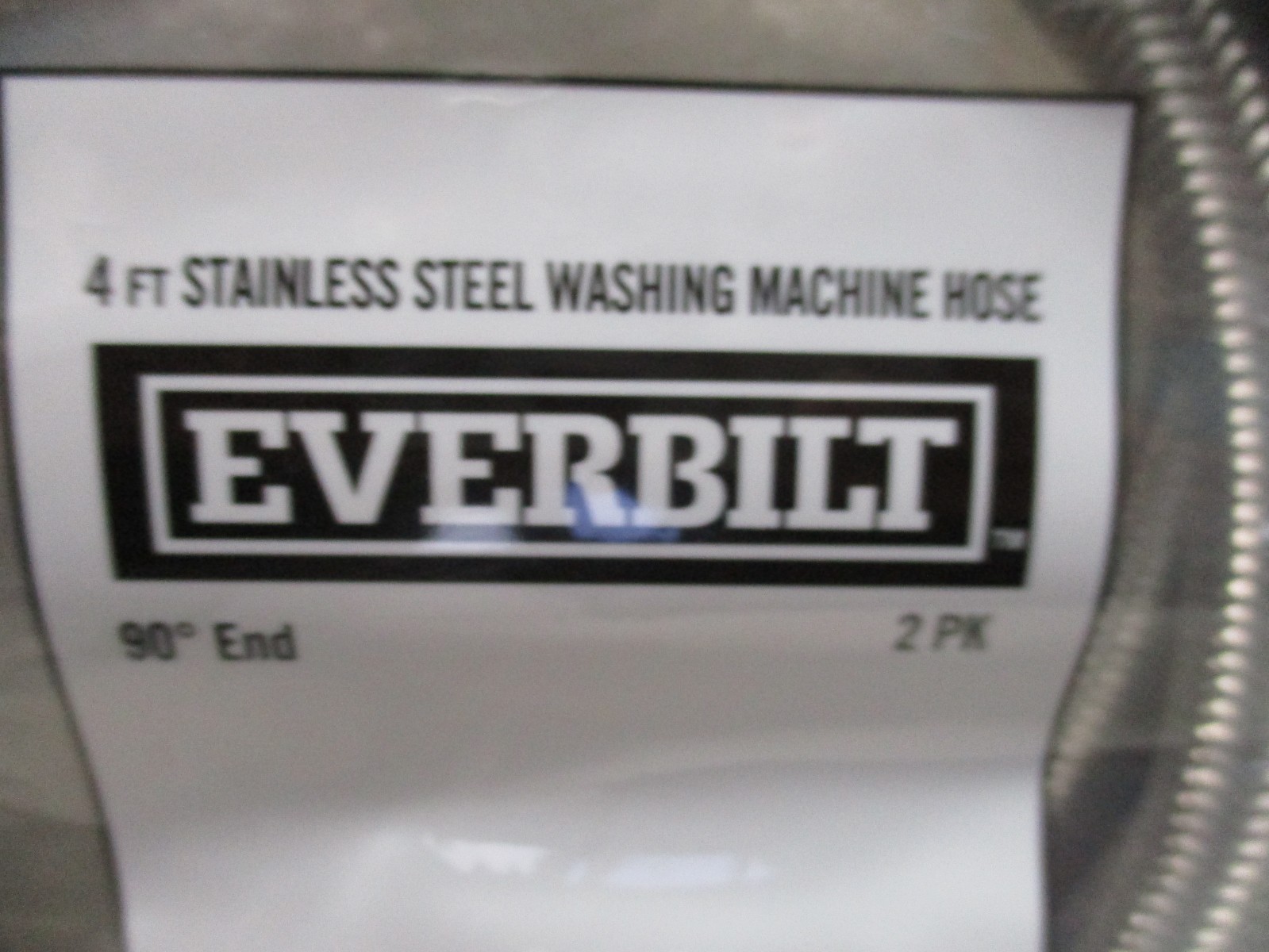 Everbilt 69003HD 4ft Stainless Steel Washing Machine Hose 2-Pack NEW gallery
