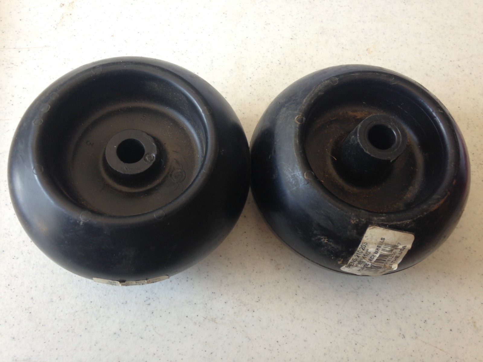 Plastic Deck Wheel, Cub Cadet 734-3058B, 1/2" Bore, 5" H x 2.75" W Set of two gallery