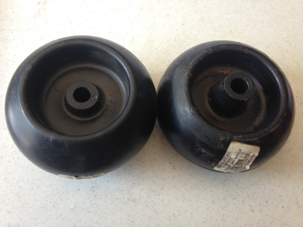 Plastic Deck Wheel, Cub Cadet 734-3058B, 1/2" Bore, 5" H x 2.75" W Set of two