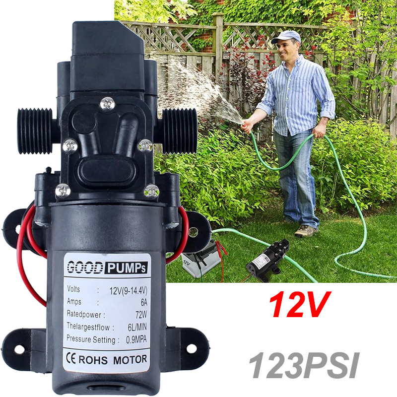 Water Pump 12V High Pressure Self Priming Sprayer 123PSI Diaphragm Auto Switch gallery