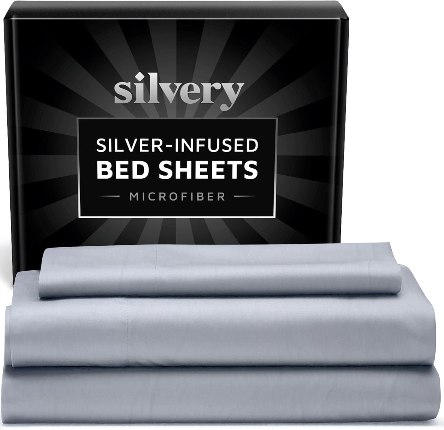 Silver Infused Bed Sheets Set - Made from Soft & Cooling 120 GSM Microfiber -... gallery
