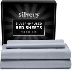Silver Infused Bed Sheets Set – Made from Soft & Cooling 120 GSM Microfiber -…