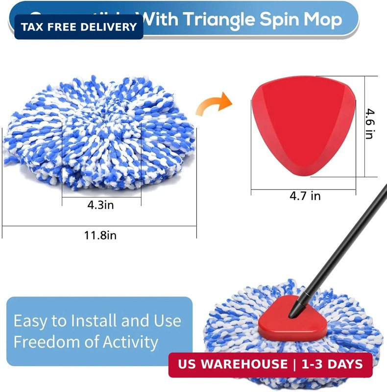 4 Pack RinseClean Spin Mop Replacement Head Spin Mop Refills Compatible with O C gallery