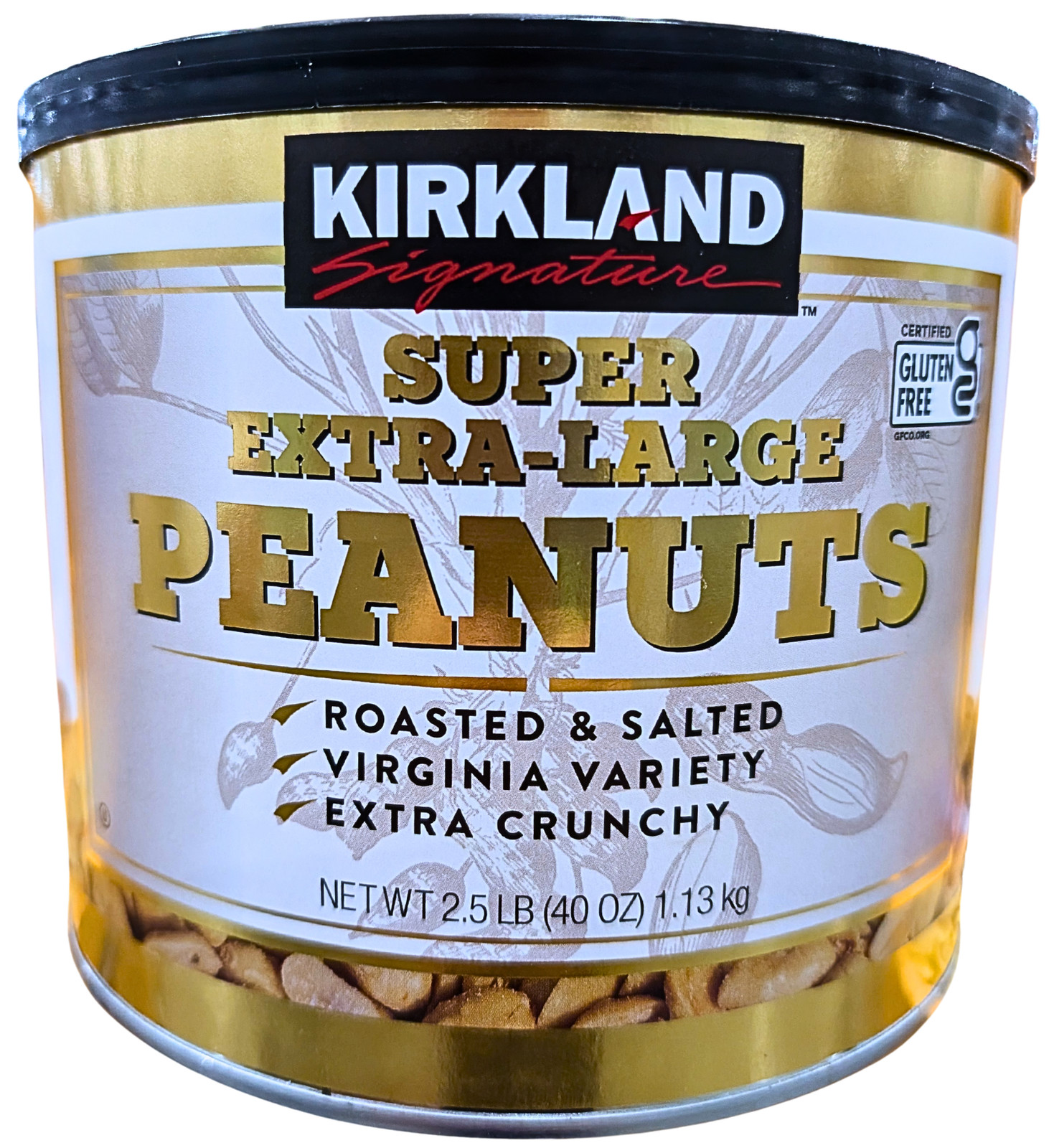 Kirkland Signature Extra Large Peanuts Virginia Roasted 40 Ounce Jar EXP 12/2026 gallery