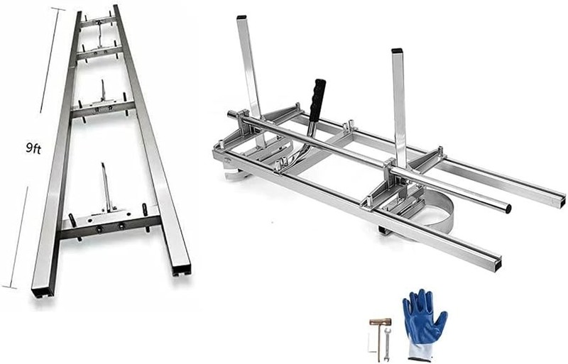 Portable 36" Chainsaw Mill + 9Ft Rail System gallery