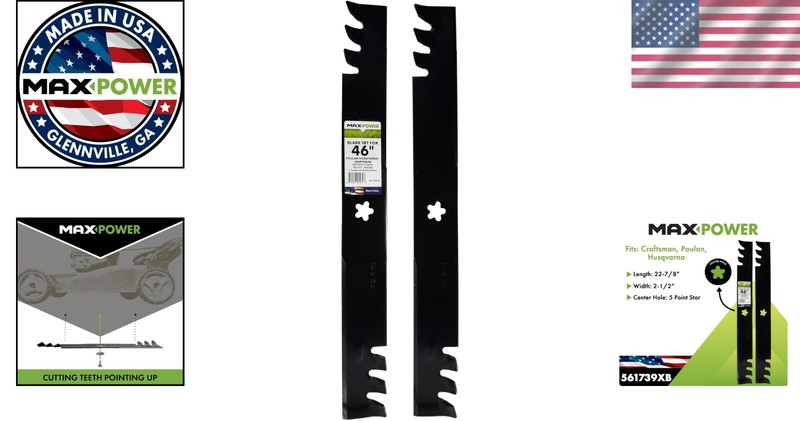 High-Quality 46" Mulching Blade Set with 5-Point Star Hole gallery