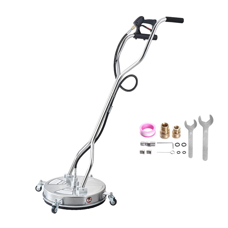VEVOR 18" Pressure Washer Surface Cleaner 4 Wheels Dual Handle 4000 Max PSI gallery
