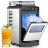 COWSAR Ice Maker Countertop, Portable 26LBS / 24H, Black and Silver gallery