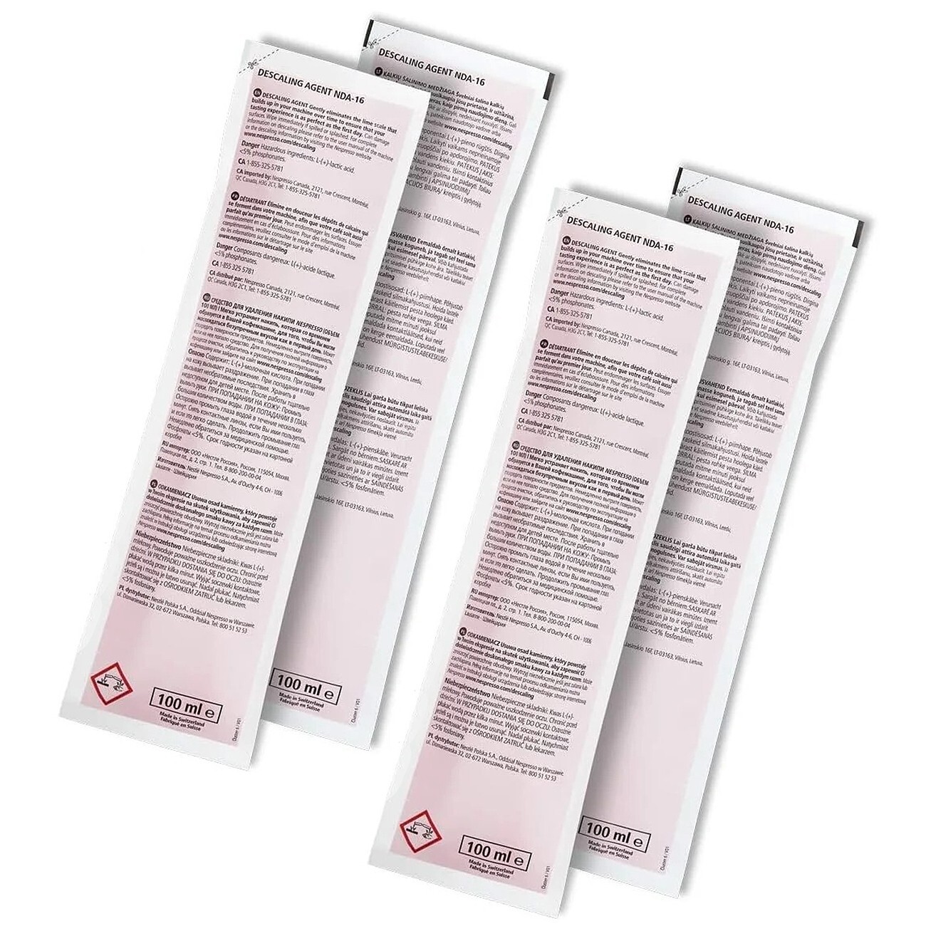 2 Pack Nespresso Descaling Kit Cleaning Solution Fits all Models 4 Packets gallery