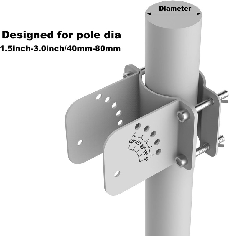 Adjustable Solar Panel Pole Mounting Bracket Rack Kit for 20W 30W Solar Panel - gallery
