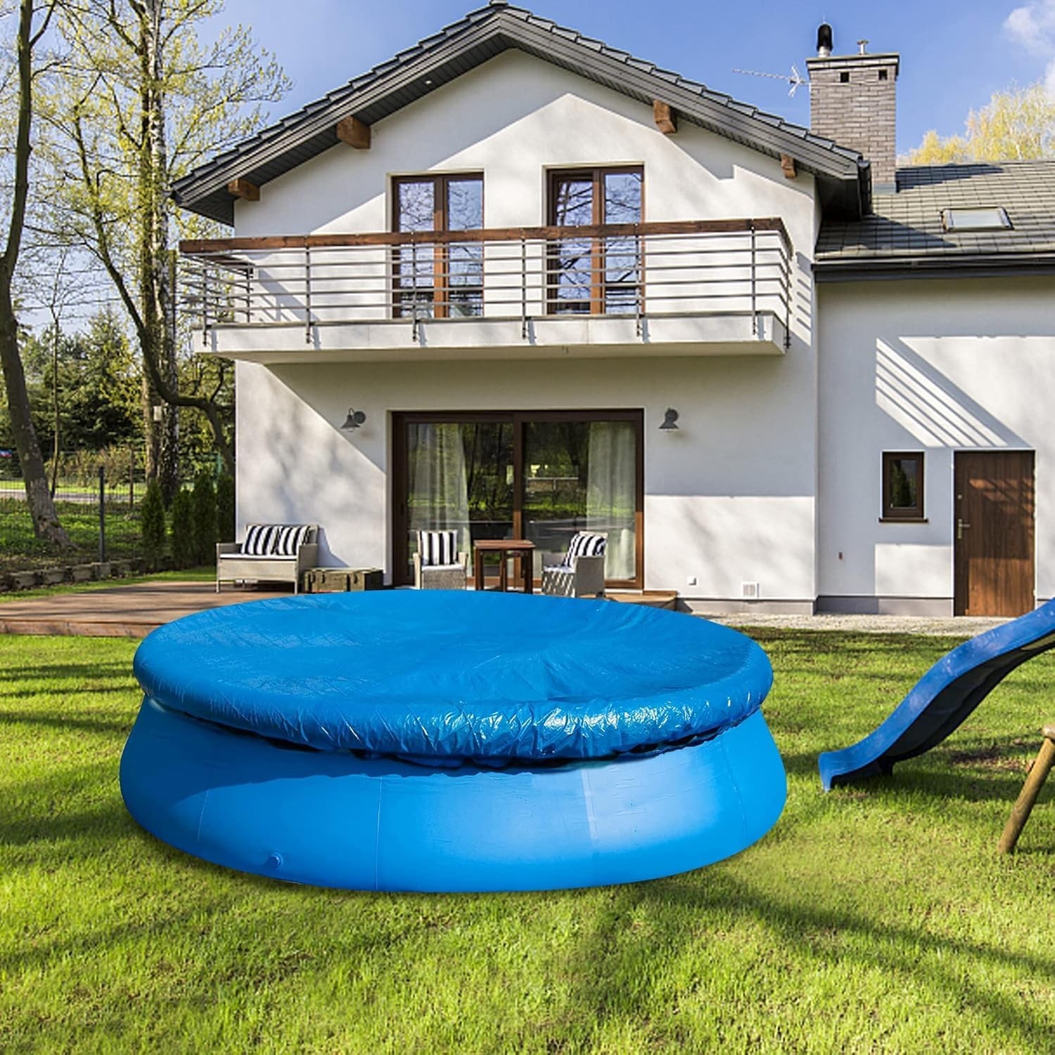 6 Ft Dust Pool Cover Protector-Solar Cover for Round Frame Pools-Pool Cover 6FT gallery