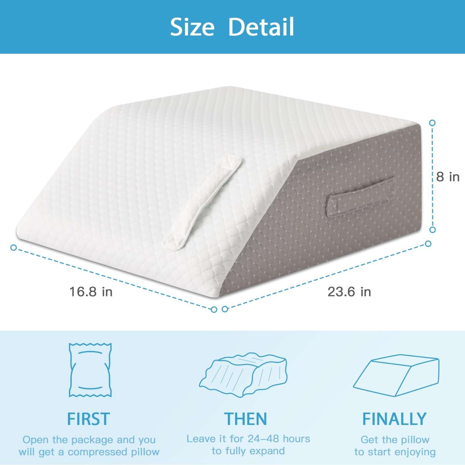 Leg Elevation Wedge Pillow for Bed , Comfortable Leg Support & Relaxing Rest Aid gallery