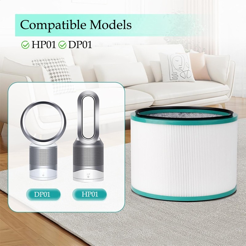 1 Pack HEPA Air Purifier Filter Replacement for Dyson HP01, HP02, DP01 gallery