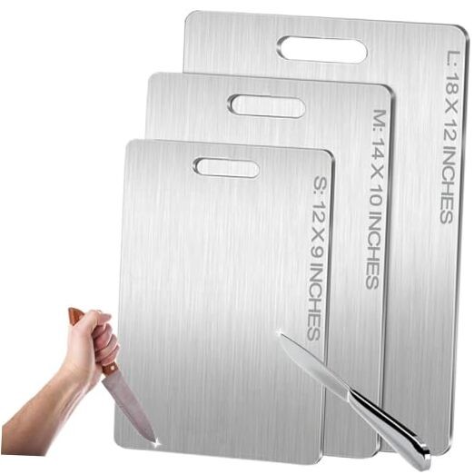 Titanium Cutting Board - 2025 New Upgrade 100% Pure Titanium Cutting 12"L x 9"W gallery