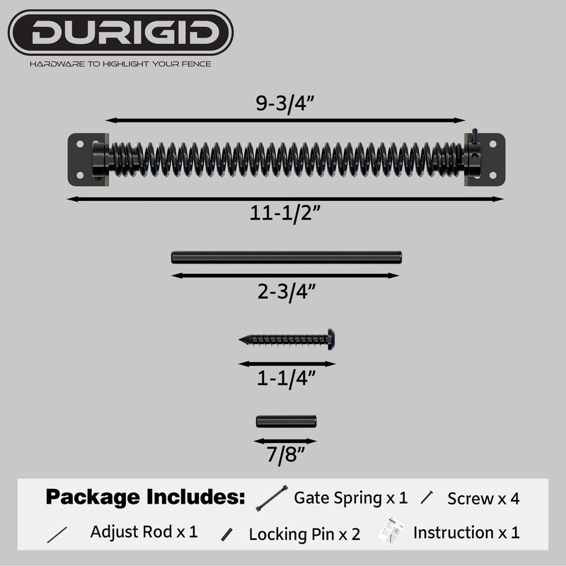11-1/2" Gate Springs Self Closing Outdoor, Gate Spring Self Closing Adjustabl... gallery