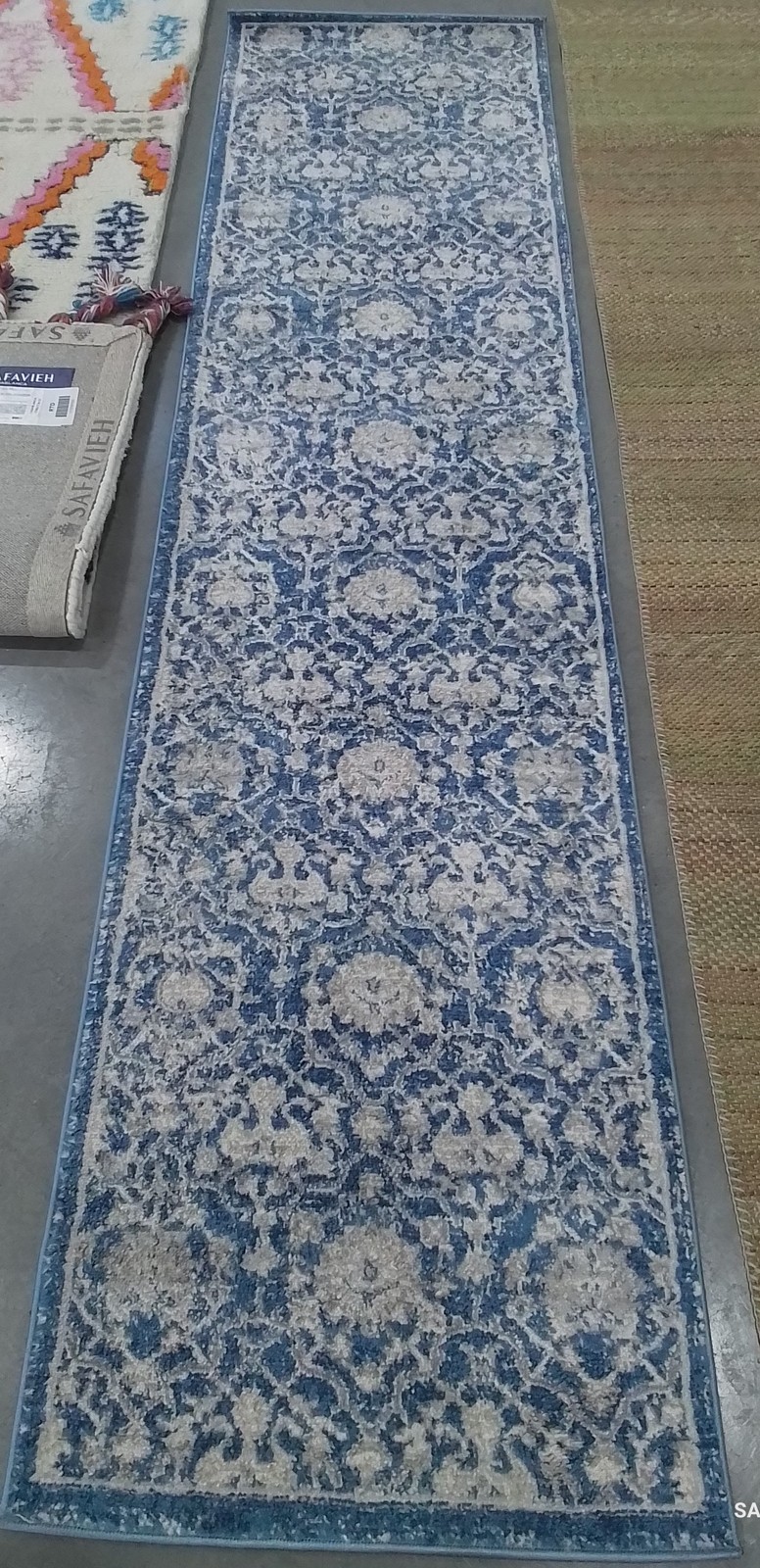 NAVY / CREME 2'-0" x 8'-0" Flaw in Rug, Reduced Price 1172797024 BNT896N-28 gallery