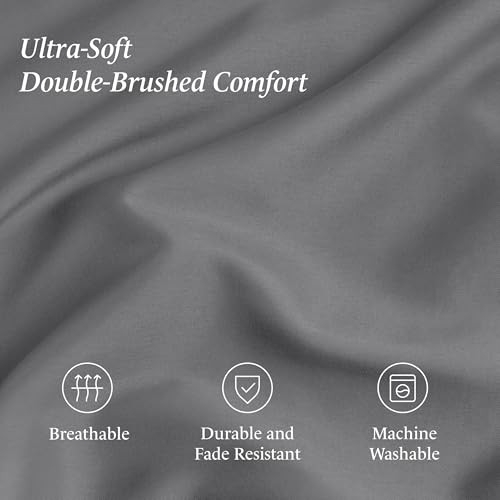 Twin Extra Long Sheet Set - Breathable & Cooling - Extra Twin XL 04 - Grey gallery