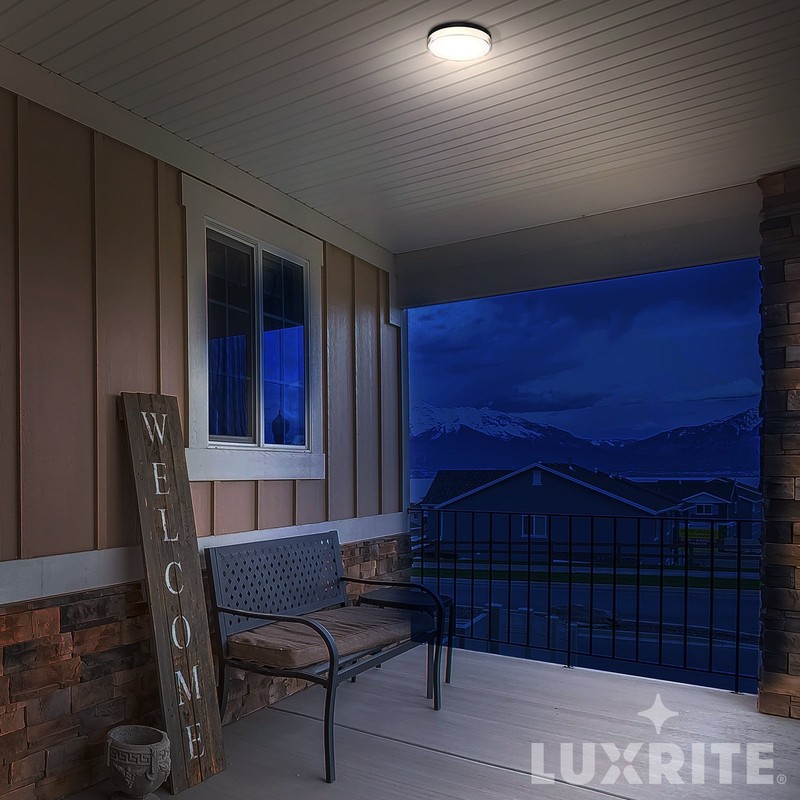 Luxrite Slim 7" LED Flush Mount Light, 15W, 1000LM, 5CCT, Dimmable 2PK gallery