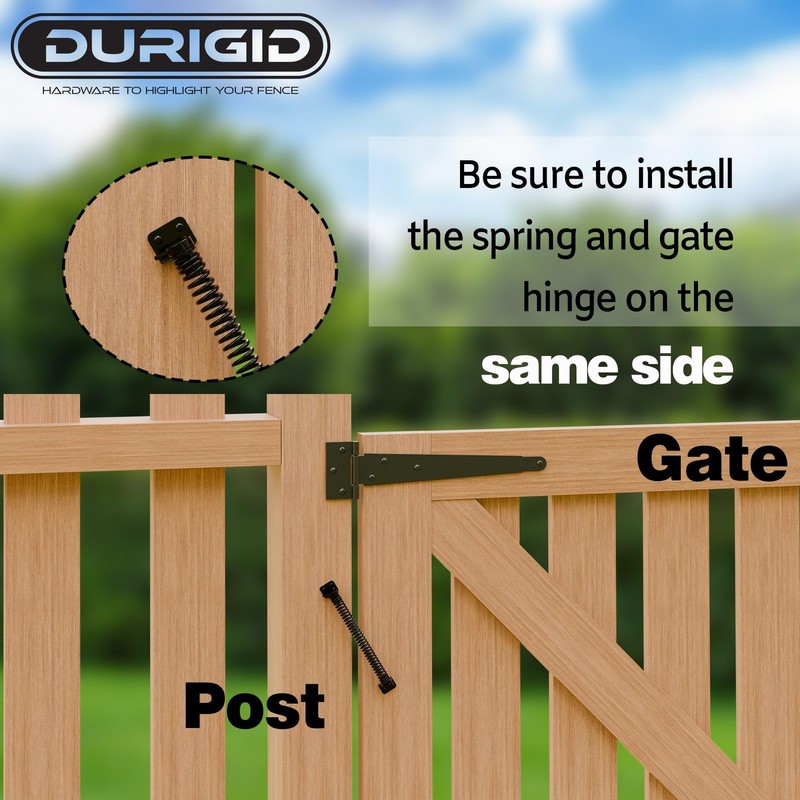 11-1/2" Gate Springs Self Closing Outdoor, Gate Spring Self Closing Adjustabl... gallery