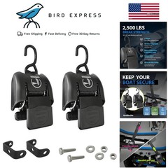 Retractable Boat Transom Tie Down Straps 2x43in 2500 lbs Break Strength