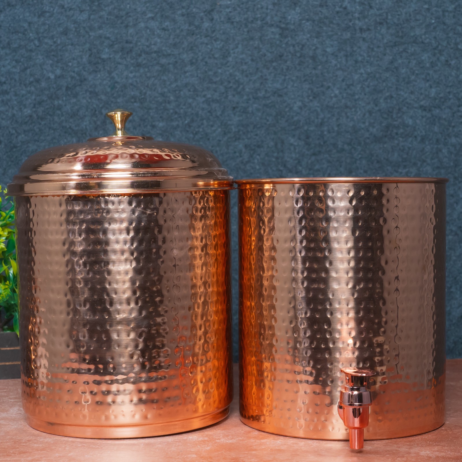 Handcrafted Hammered Copper Water Filter Dispenser – Natural Water Purification gallery