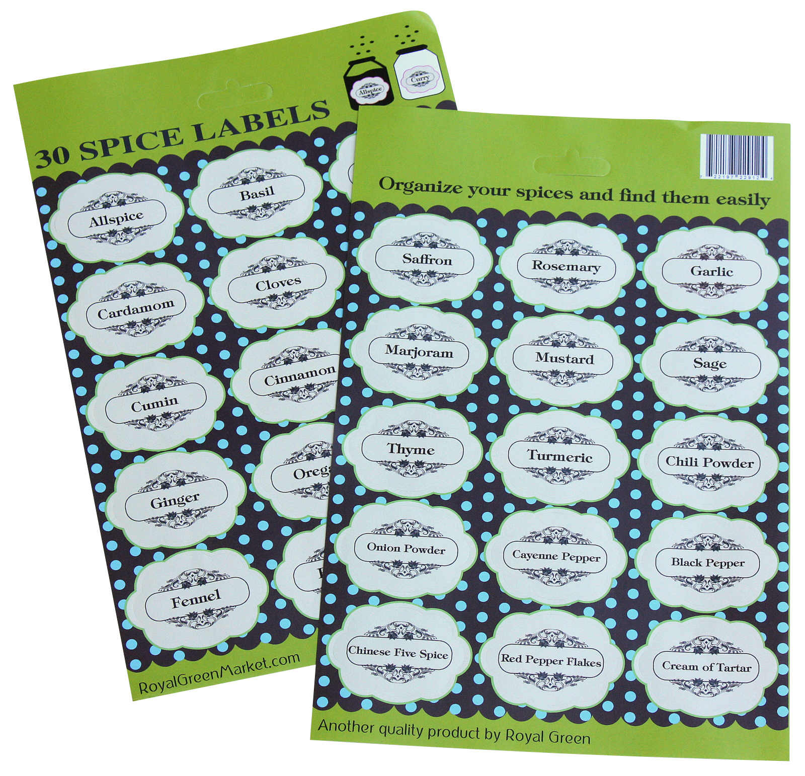 Self Adhesive Labels for Spice Jars and Bottles Permanent Spice printed Stickers gallery