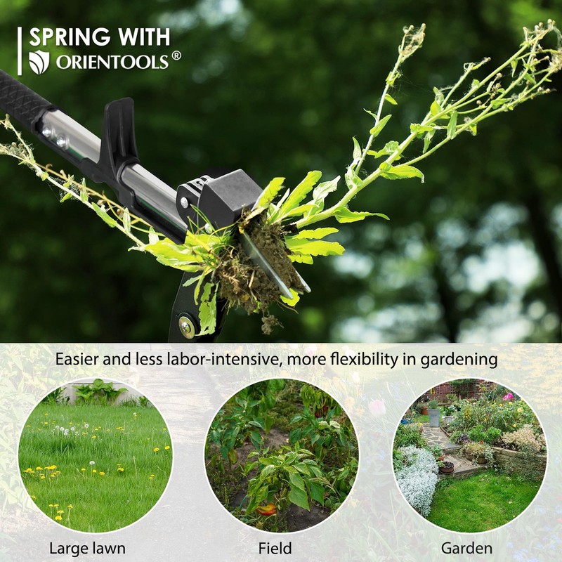 Weed Puller Tool Stand Up Garden Weeder with Telescopic Handle & 4 Claws gallery