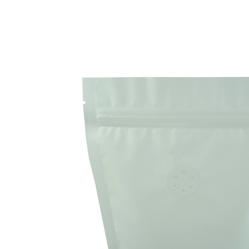 QQ Studio Bag for Coffee Grinds, White Stand Up Pouch with Valve for Beans gallery