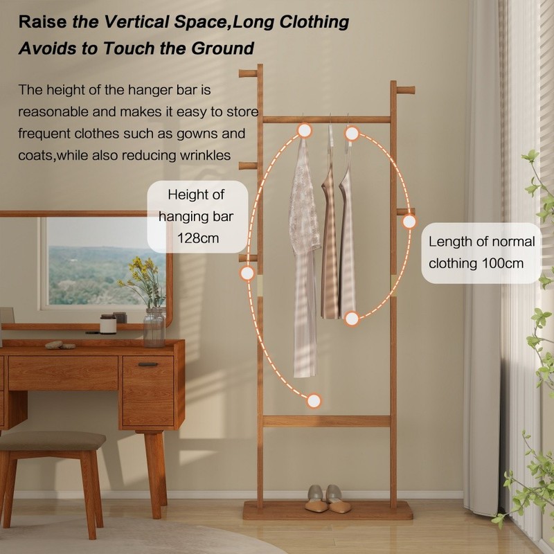 71" Coat Racks solid wood hanger Solid environmental protection easy to assemble gallery