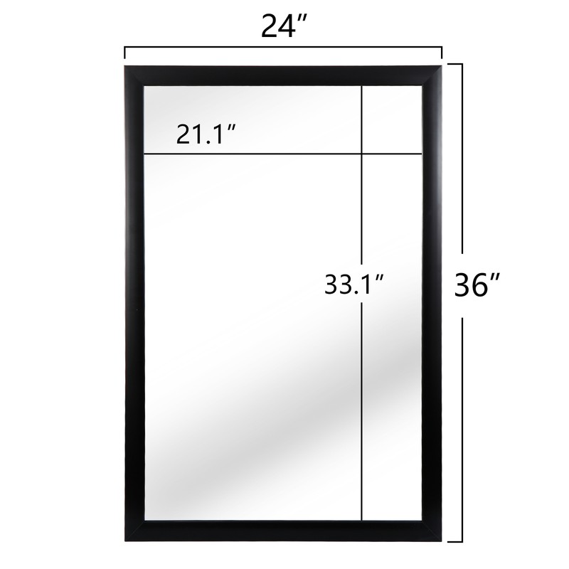 2PCS Bathroom Rectangular Wall Mounted Mirror PS Frame Vanity Mirror 24" x 36" gallery