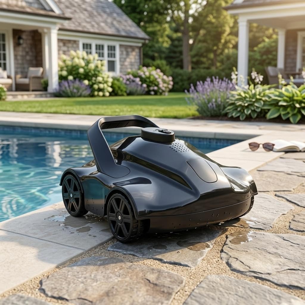 Wireless Robotic Pool Vacuum Cleaner for Pool Floor 130Min Automatic Pool Robot gallery