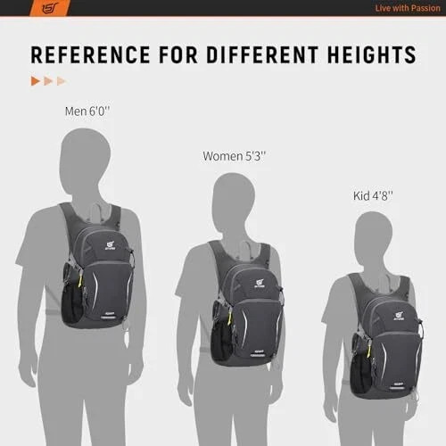  Hiking Backpack - 20L Small Backpacks with Ergonomical Design, Darkgray 3