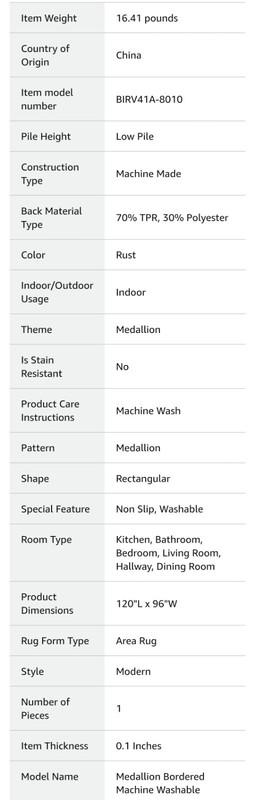 ✨️ nuLOOM Medallion Bordered Machine Washable Ultra Thin Area Rug 8' x 10' Rust gallery