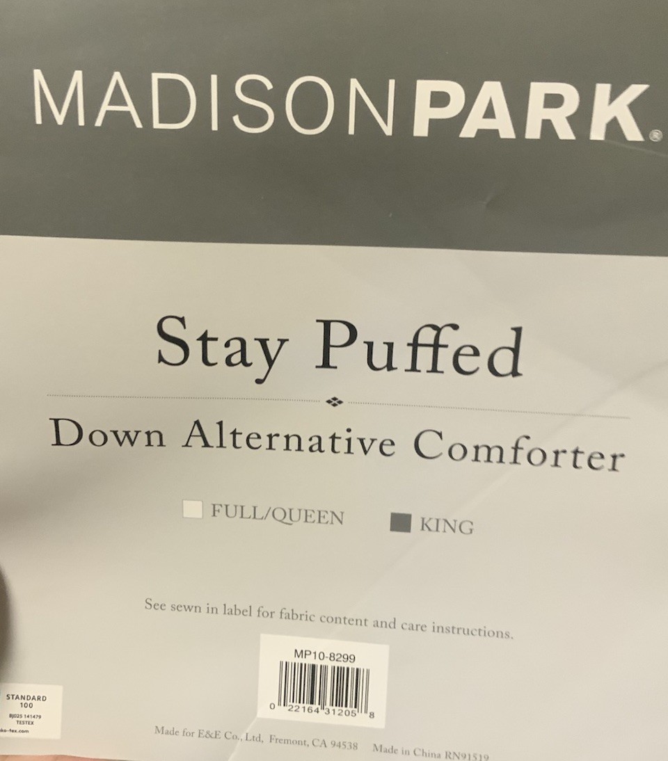 ➿ Madison Park Overfilled Down Alternative King/Cal King White 👉NO SHAMS👈 gallery