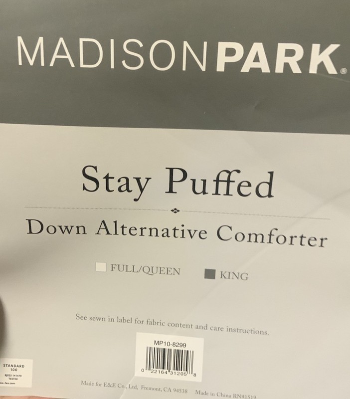 ➿ Madison Park Overfilled Down Alternative King/Cal King White 👉NO SHAMS👈 gallery