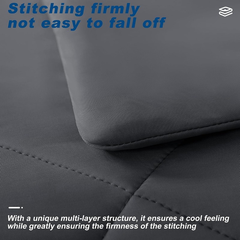 Double Sided Cooling Comforter Queen Size Dark Gray Soft Skin Friendly Fabric gallery