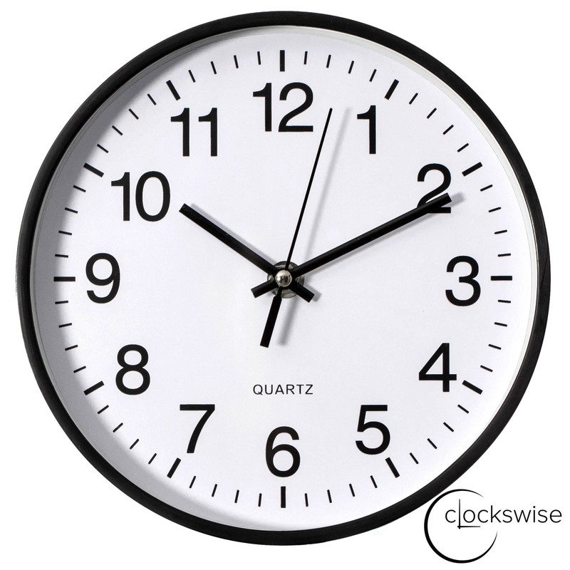 New Clockswise Black Analog Clock – Silent, Non-Ticking for Wall, Office Desk gallery