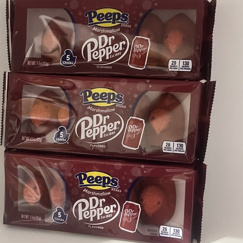 PEEPS Easter Dr Pepper Marshmallow 3 Packs Of 5- 1.5 Oz. 15 Total NIP Exp. 07/26 gallery