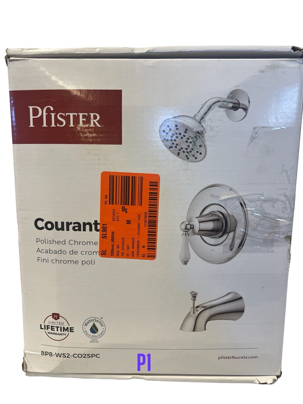 Pfister Courant Single-Handle 1-Spray Tub and Shower Faucet Polished Chrome gallery