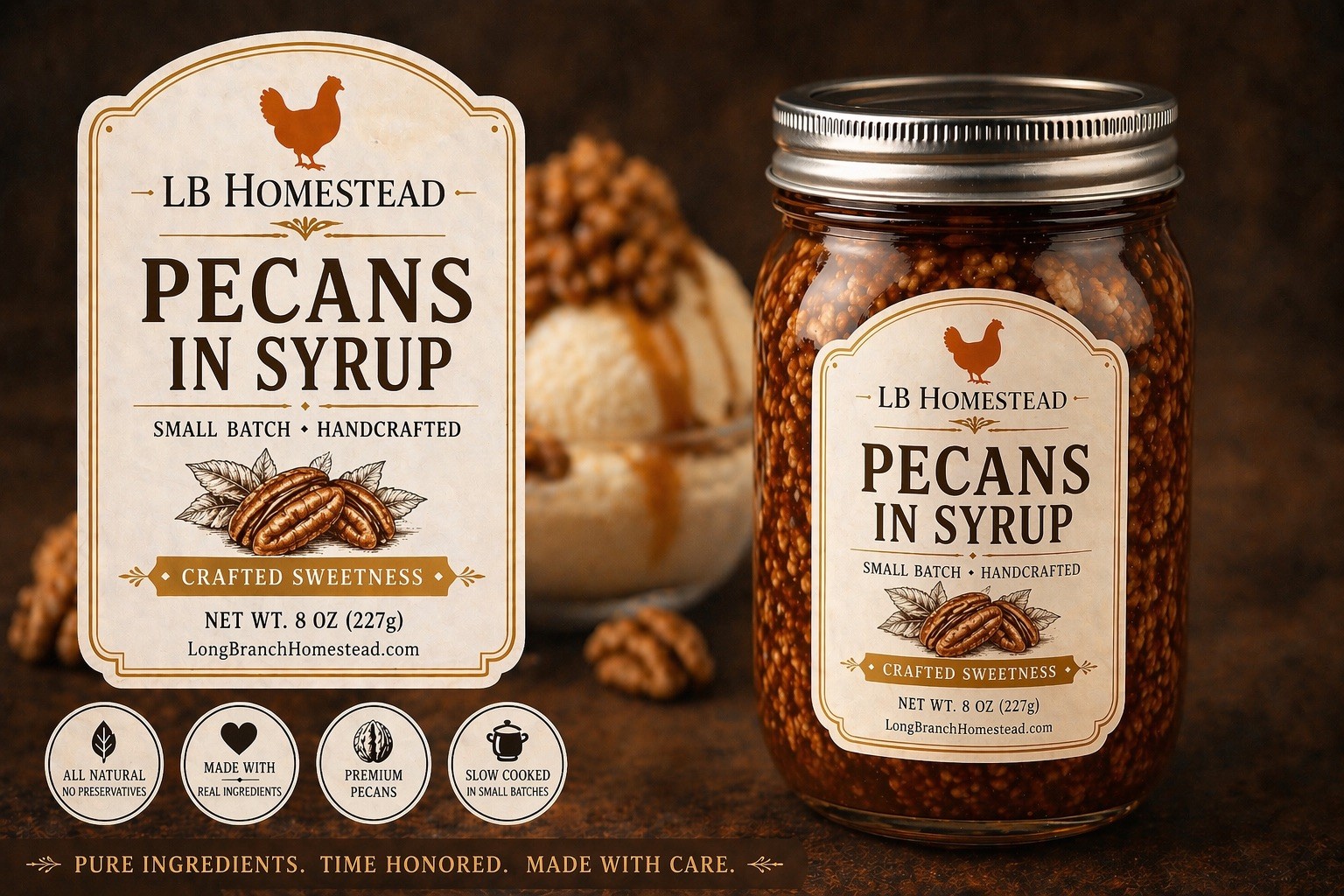 Pecans In Syrup 8 Oz gallery