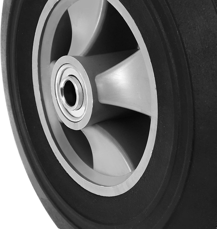 2 Pack 10 Inch Solid Rubber Tire 5/8 In Axle Size Hand Truck Wheels Replacement gallery