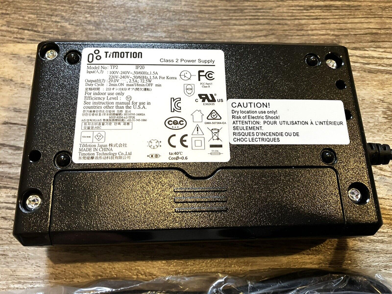 Timotion TP2 IP20 Class 2 Power Supply Adapter for Lift Chair Power Recliner gallery