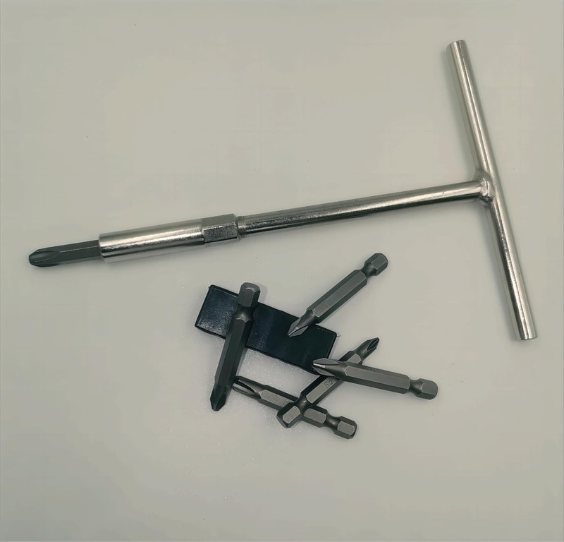 T-Handle Wrench & JIS Screwdriver Set - Includes 6 Silver White, Gray gallery