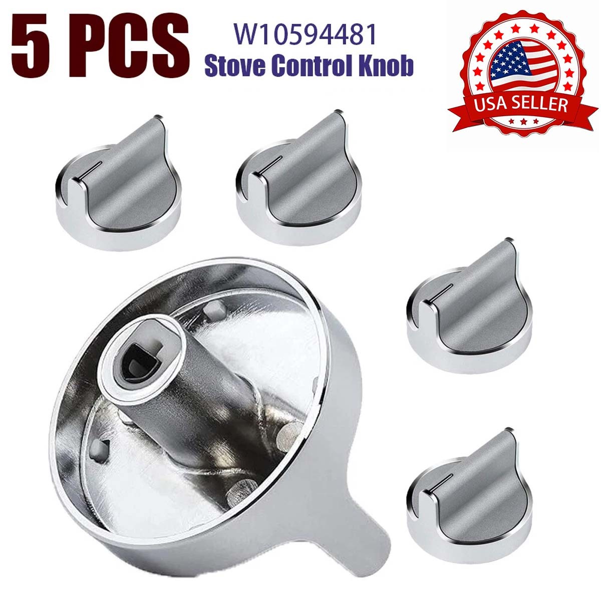5PCS For Whirlpool Oven Range Burner Knob Wpw10594481 W10594481 gallery