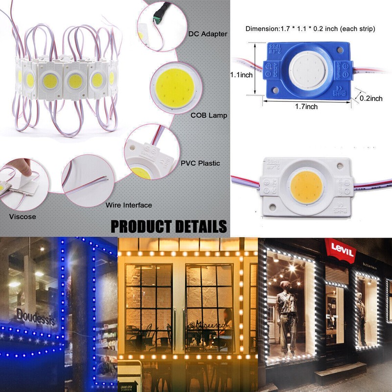20PCS LED COB Module LED Light Waterproof Super Bright Sign Lamp DC 12V US Ship gallery