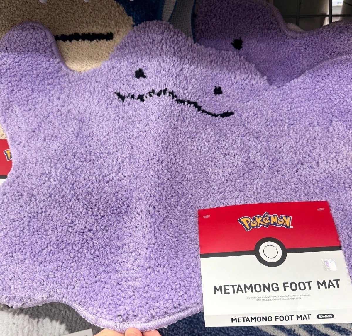 Pokemon Ditto Shaped Area Rug Soft Plush Floor Mat Anime Gift Home Decor gallery