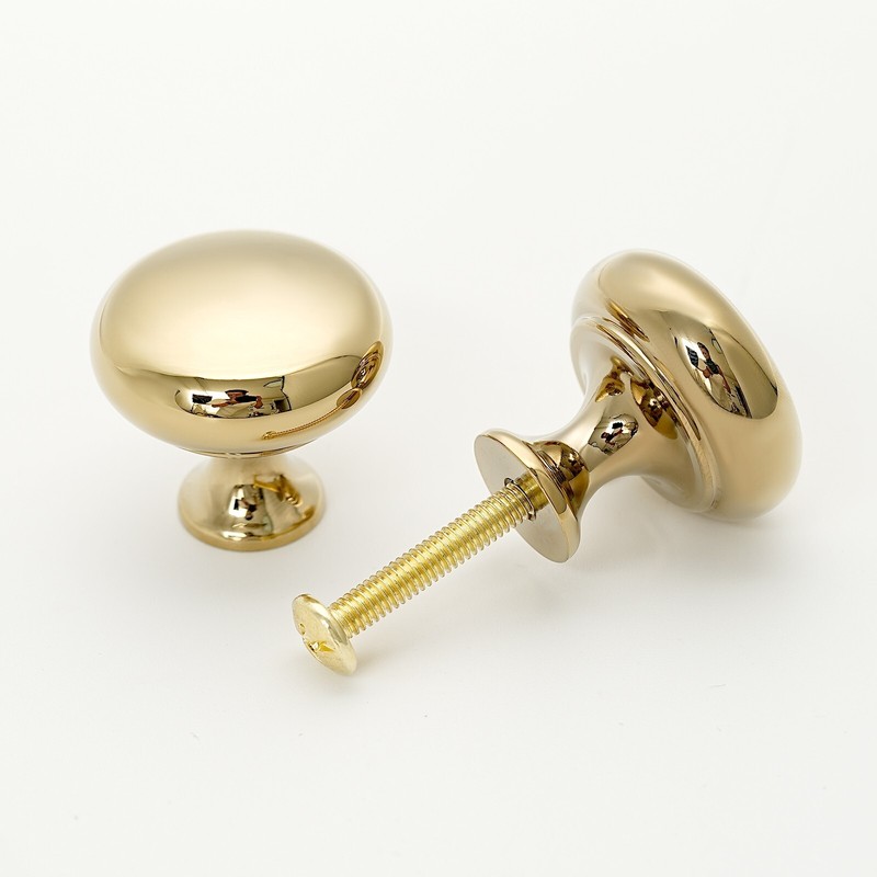 1.18" Diameter Solid Brass Cabinet Knob Cabinet Handle Classic Drawer Knob gallery