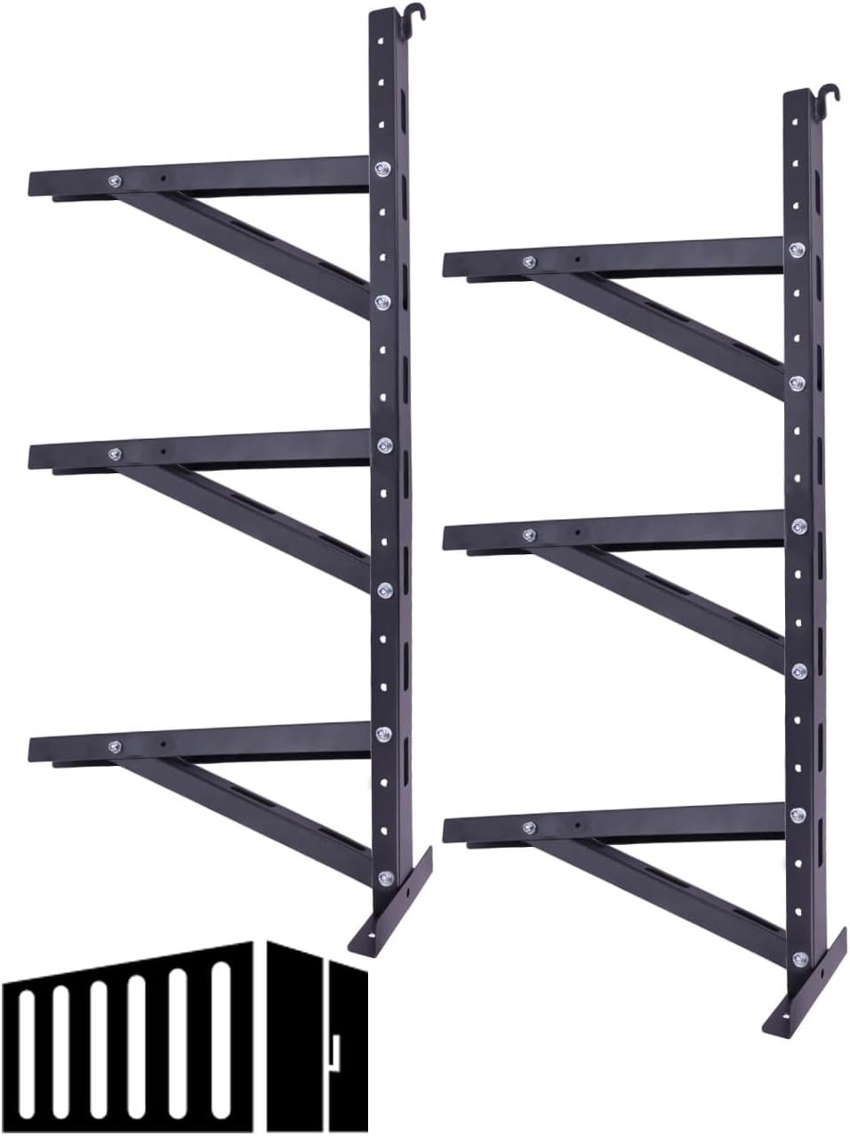 2x Adjustable Cargo Shipping Container Shelving Shelf Brackets up to 1100 Lbs gallery